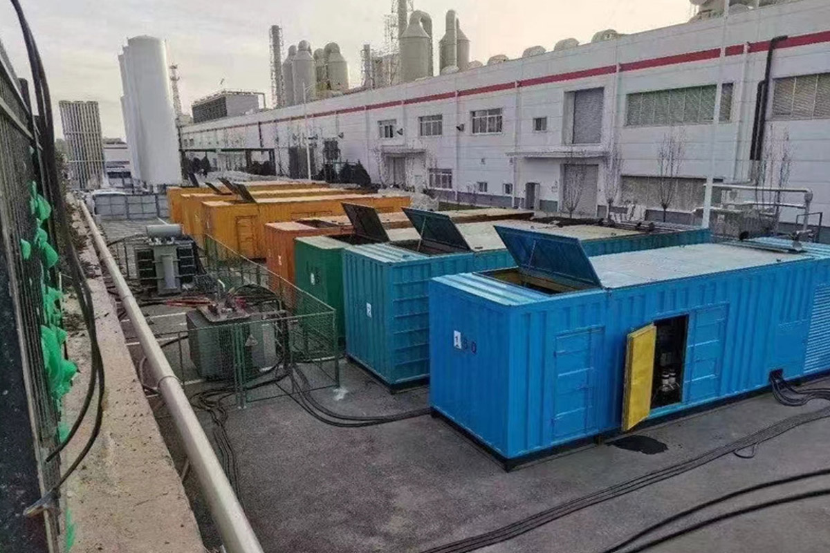 东川发电机租赁施工现场
